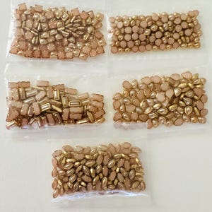 Ceramic gold Flat Back Kundan Stones with mount - multishape - 50 grams for Craft, Embroidery and Jewellery Making