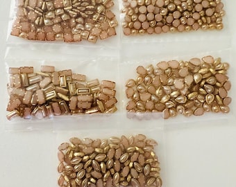 Ceramic Gold Kundan Stones - Flat Back, Multi-Shape, 50 grams