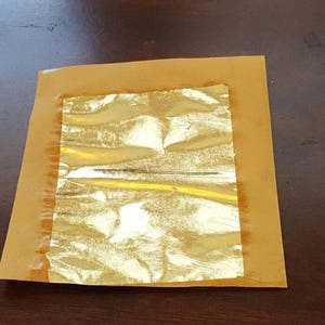 Tanjore Gold foils 10 pack size 3 x 4 high quality Gold leaf sheets, Tanjore painting raw materials, gold art image 1