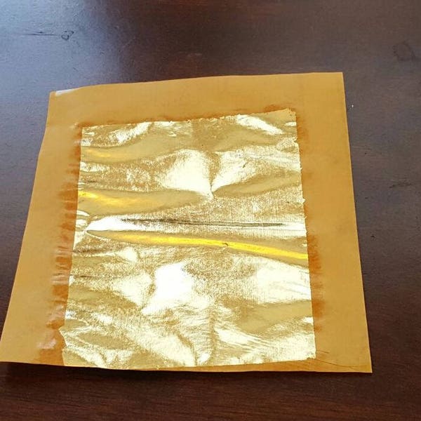 Tanjore Gold foils - 10 pack - size 3" x 4" high quality Gold leaf sheets, Tanjore painting raw materials, gold art