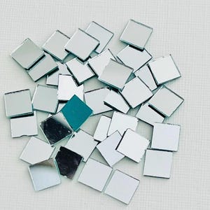 Square craft glass mirrors 7mm 9 mm 10 mm  shisha mirror, embroidery, lippan kaam clay art FAST shipping from USA