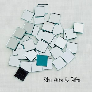 200 pcs Square craft mirrors 7mm, 9 mm 10 mm, tiny square mirror mosaic tiles, scrapbook decor mirror, lippan art mirrors USA Seller