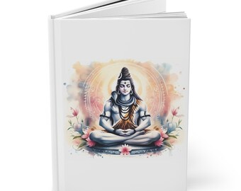 Meditating Shiva Hardcover Spiritual Journal Matte Yoga gift journal