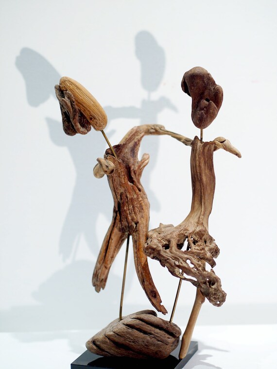 Items similar to driftwood art, Abstract sculpture, TWIST DANCERS