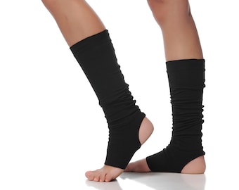 Ready-to-Ship Black Yoga Leg Warmers - Women Dance and Yoga Socks -Dance and Yoga Accessory - Dance Yoga Socks