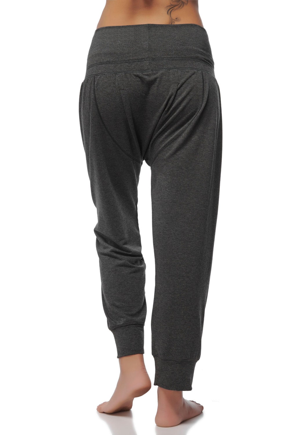 Low Rise Yoga Pants Loose Harem Yoga Pants Loose Gray Etsy