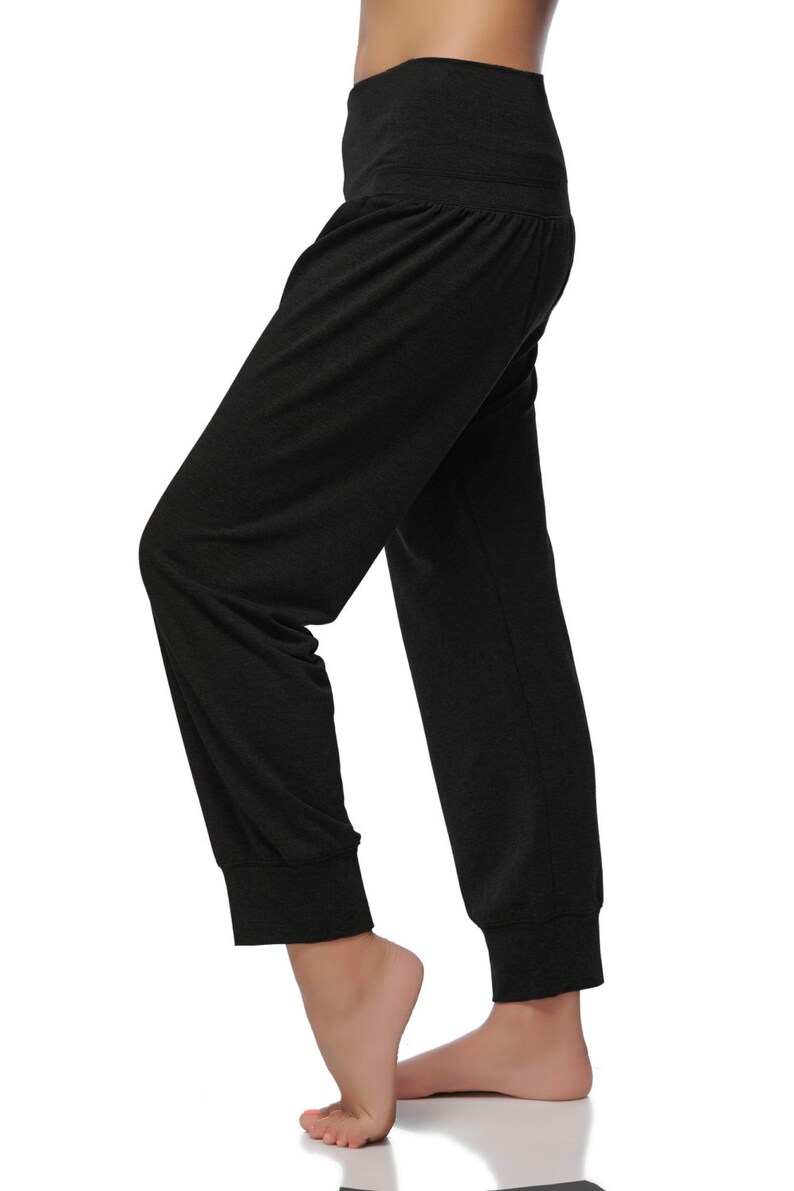 Dropped Crotch Yoga Pants Black Harem Yoga Pants Loose | Etsy