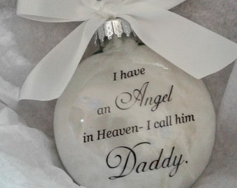 dad in heaven christmas bauble