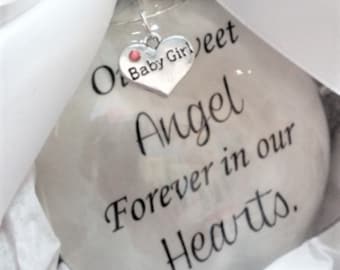 Pregnancy Memorial Christmas Ornament In Memory of Child Loss of Miscarriage Sympathy Gift for Infant Loss Our Sweet Angel Baby Girl Charm