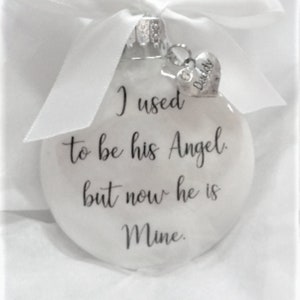 I used to be his Angel Father Memorial Daddy in Heaven Sympathy Gift Christmas Ornament In Memory of Dad Loss of Parent Bereavement Keepsake