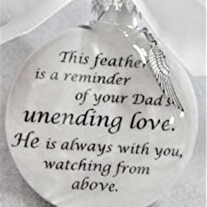 Memorial Ornament: Dad&#39;s Unending Love, in Memory Sympathy Gift Bereavement Keepsake Father Loss Condolences
