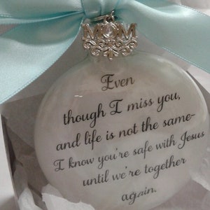 Mother Memorial Ornament In Memory Sympathy Gift Mom in Heaven Keepsake Mama Momma Condolence Bereavement Christmas Bauble Loss of Parent
