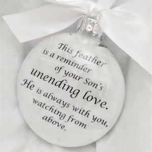 Son Memorial Christmas Ornament: in Memory Sympathy Gift Bereavement Keepsake Condolences