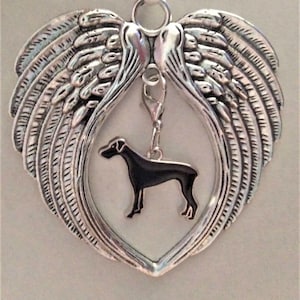 Loss of Dog Memorial Ornament Black Great Dane Sympathy Gift Bereaved Pet Owner Christmas Tree Rearview Mirror Hanger In Memory of Furbaby
