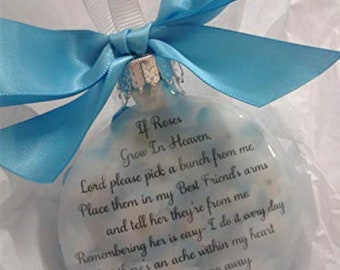 Best Friends Memorial Christmas Ornament Sympathy Gift for Loss of Loved One