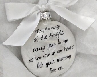Memorial Ornament: May the Wings of Angels Keepsake Gift