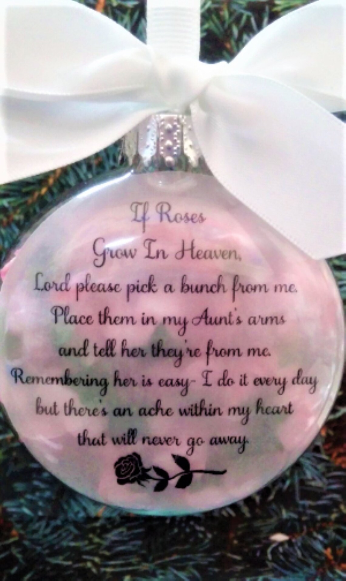 Aunt Memorial Gift If Roses Grow in Heaven in Memory of Auntie Etsy
