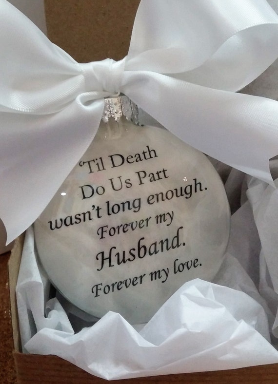 Husband Memorial Ornament 'Til Death Do Us Part Etsy