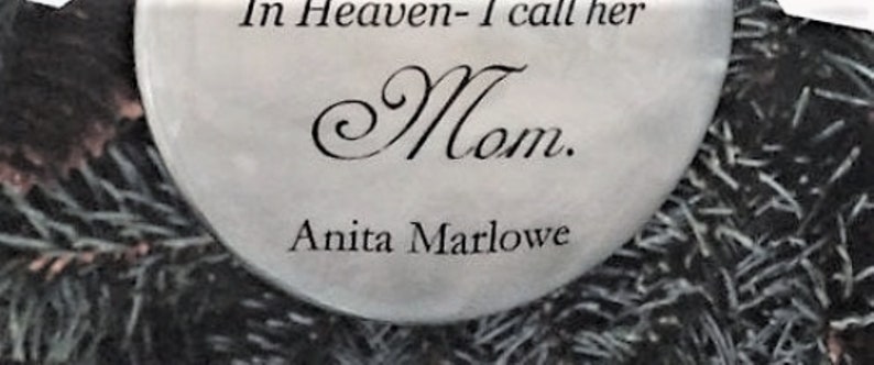 Mother Memorial Ornament Angel in Heaven I call her Mom Loss of Parent In Memory Sympathy Gift Remembrance Bauble Personalized Bereavement image 3