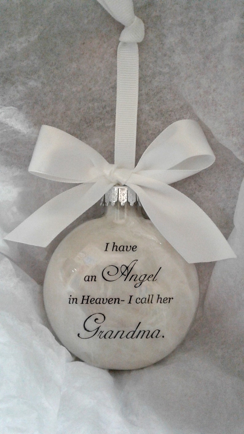 Grandma Memorial In Memory Christmas Ornament Angel in Heaven I call her GRANDMA Loss of Grandmother Sympathy Gift Gran Remembrance Keepsake image 1