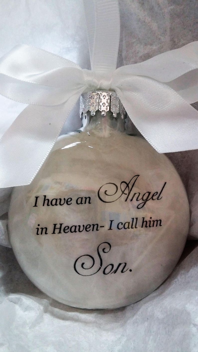 Memorial Ornament in Memory of Son Christmas Angel in Heaven I Etsy