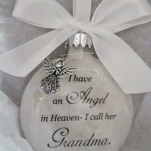 Grandma Memorial In Memory Christmas Ornament Angel in Heaven I call her GRANDMA Loss of Grandmother Sympathy Gift Gran Remembrance Keepsake image 7
