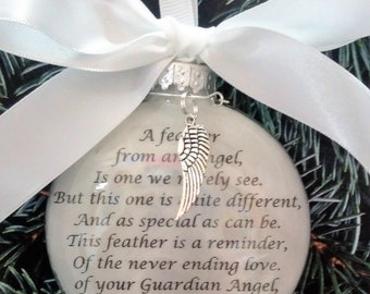Details about   Gift Box & Keepsake Card Crystal Ornament Guardian Angel Dad Xmas Decoration 