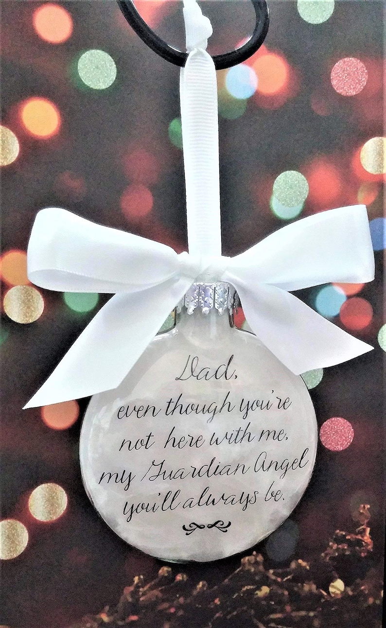 In Memory of Mom Memorial Keepsake Sympathy Gift Loss of Mother Christmas Ornament Remembering Mommy in Heaven Bereavement Guardian Angel image 10