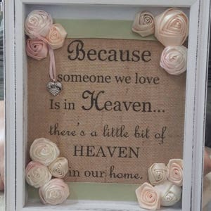 Cadeau commémoratif pour maman parce que quelqu&#39;un que nous aimons est au paradis Cadeau de sympathie en toile de jute