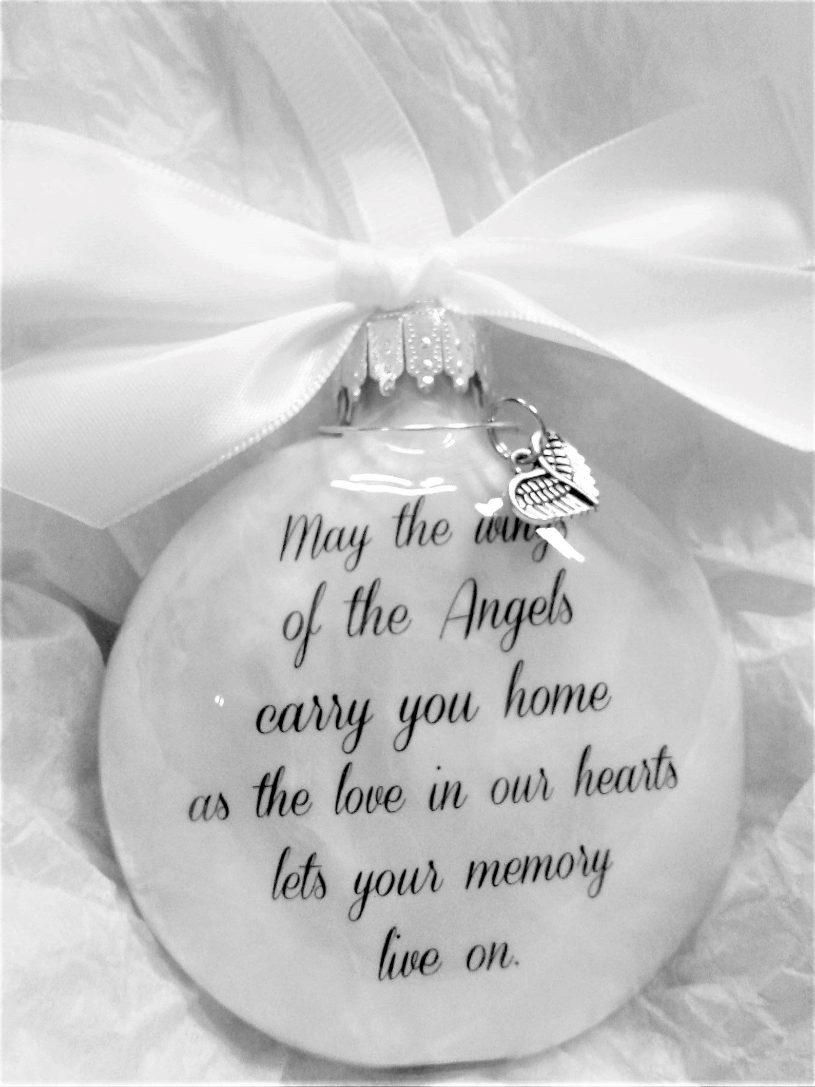 Loss of Loved One Memorial Christmas Ornament May Wings of Etsy