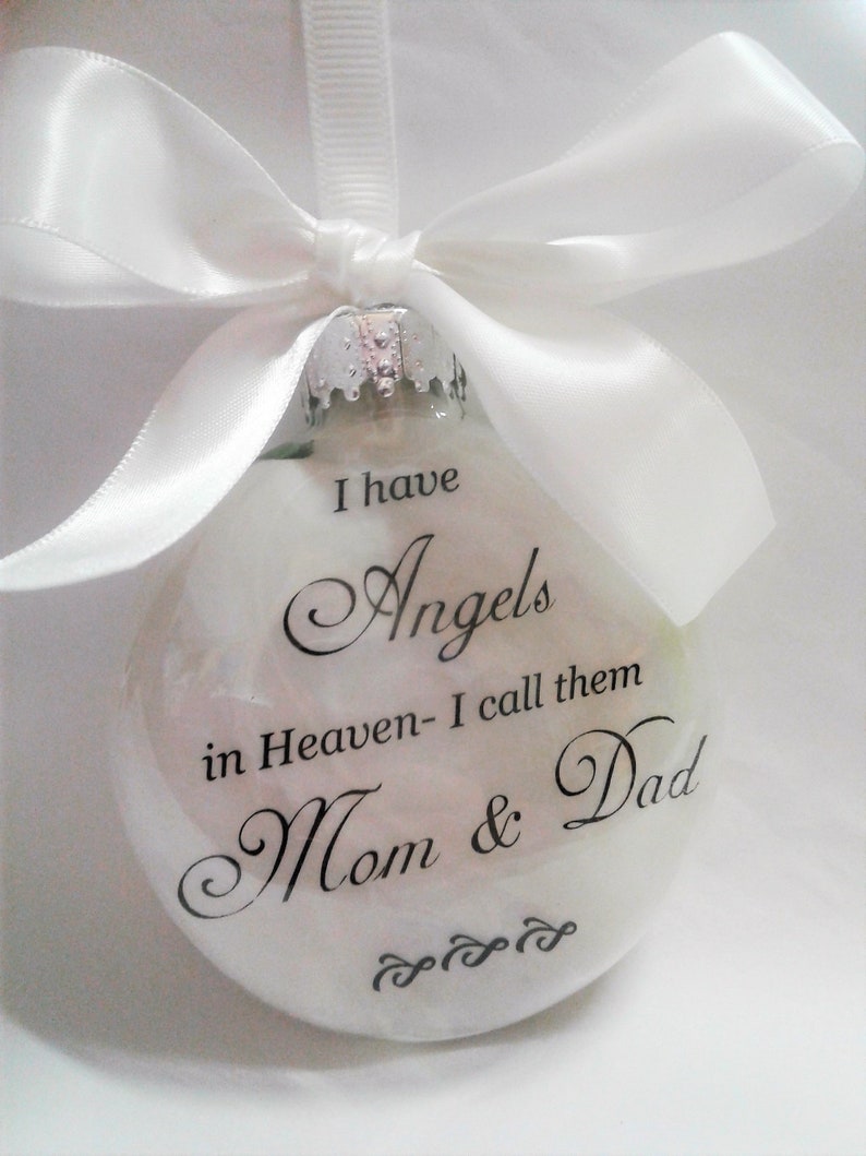 Parents Memorial Ornament Angels in Heaven I Call Them Mom and Etsy