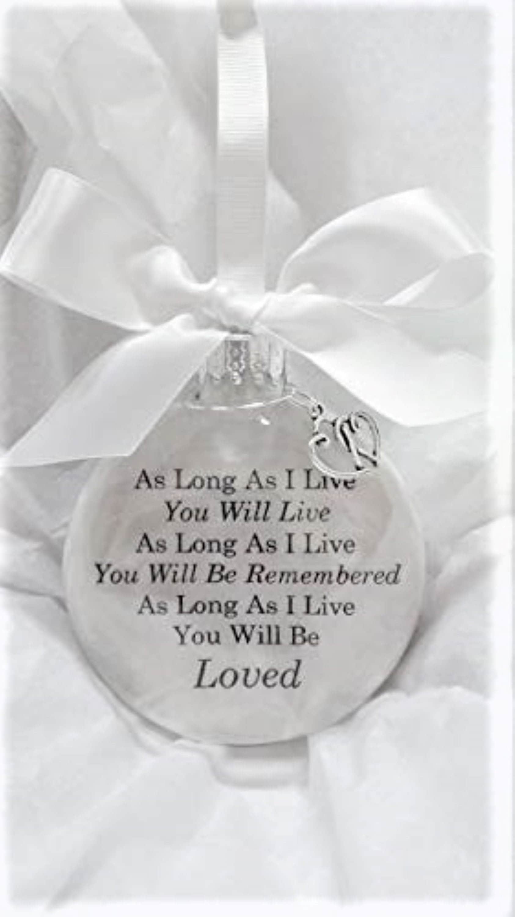 In Memory Gift Memorial Remembrance Christmas Ornament as Long | Etsy UK