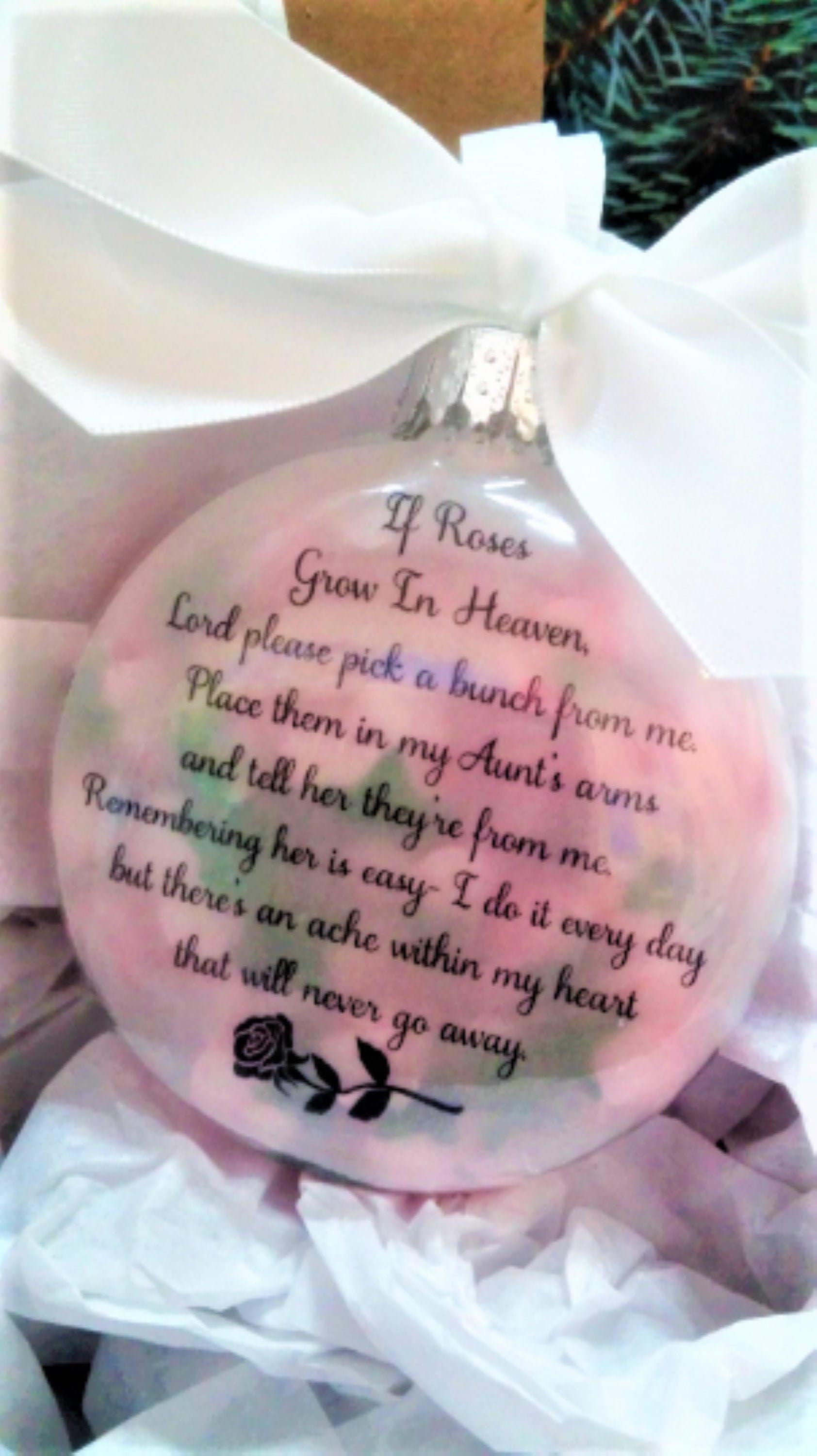 Aunt Memorial Gift If Roses Grow In Heaven In Memory of Auntie Etsy