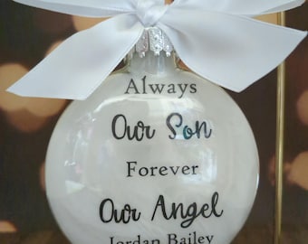 Memorial Christmas Ornament: Always My Son, Loss of Child Bereavement Sympathy Gift