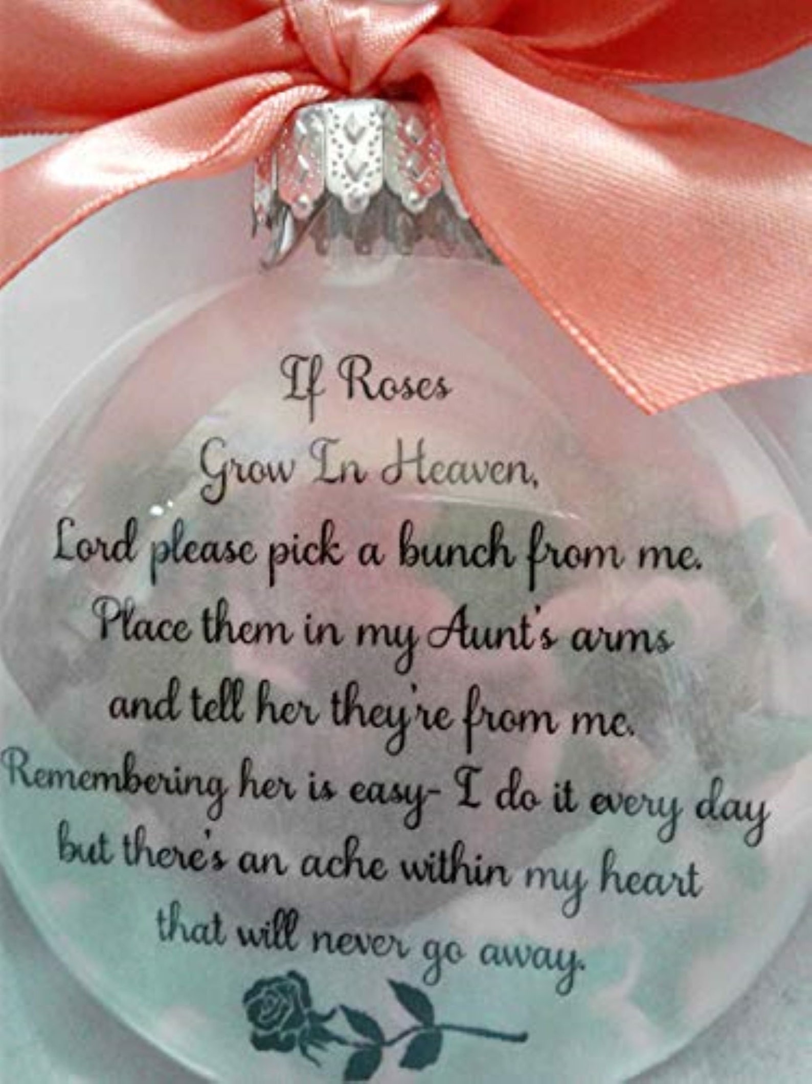 Sympathy Gift in Memory of If Roses Grow in Heaven AUNT Loss Etsy