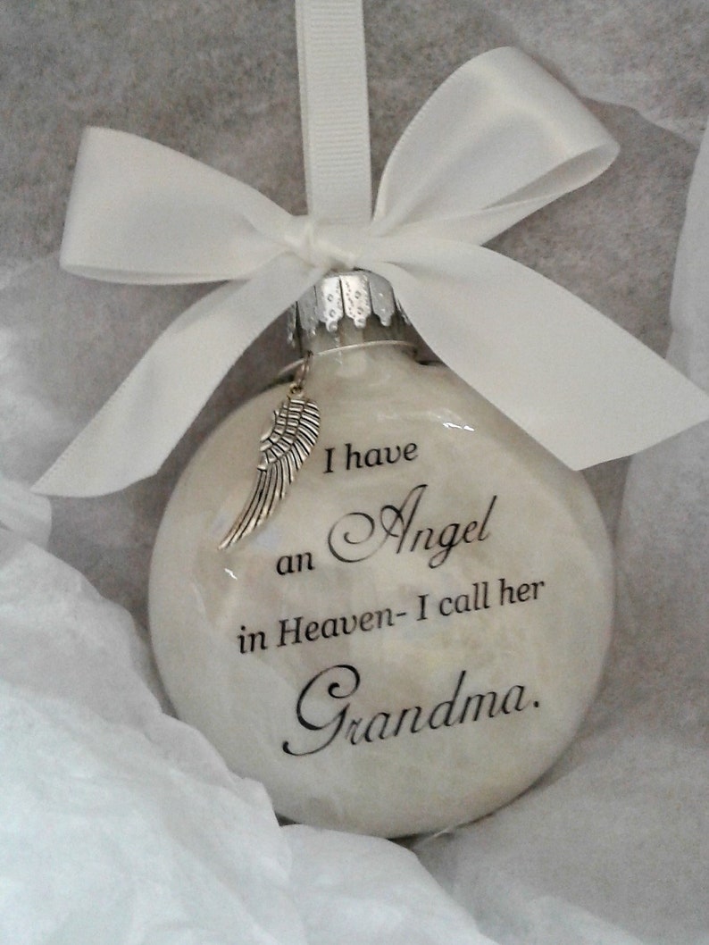 Grandma Memorial In Memory Christmas Ornament Angel in Heaven Etsy