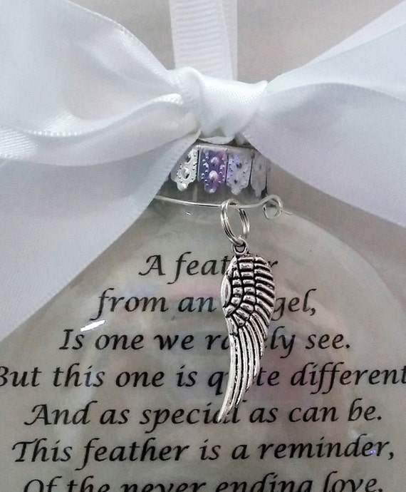 Sympathy Gift This Feather is a Reminder In Memory Christmas Ornament Personalized Keepsake Bauble Loss of Sister Memorial