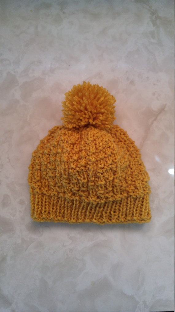 Items similar to Textured puff ball hat on Etsy