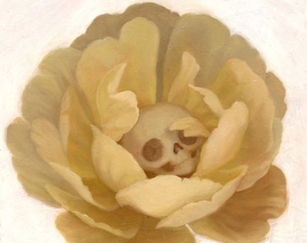 Skull Flower #5 - 4x4 Print
