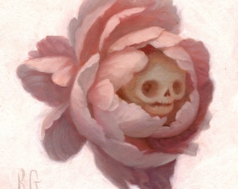 Skull Flower #1 - 4x4 Print
