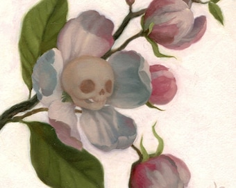 Skull Flower #6 - 4x4 Print