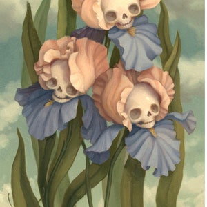 Surreal Skeleton Iris Giclee Print