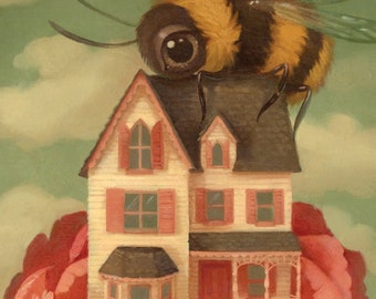 Bumble Bee at Home - 5x7 Giclee Print