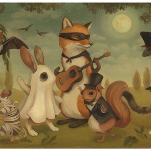 Tier Kostüm Party Halloween Giclée-Druck - 14x8