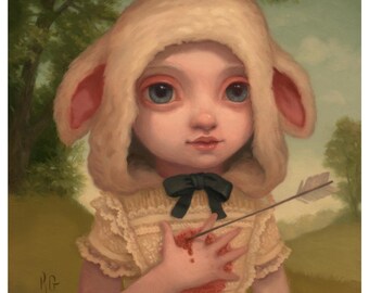 Little Lamb - 6x6 Art Print