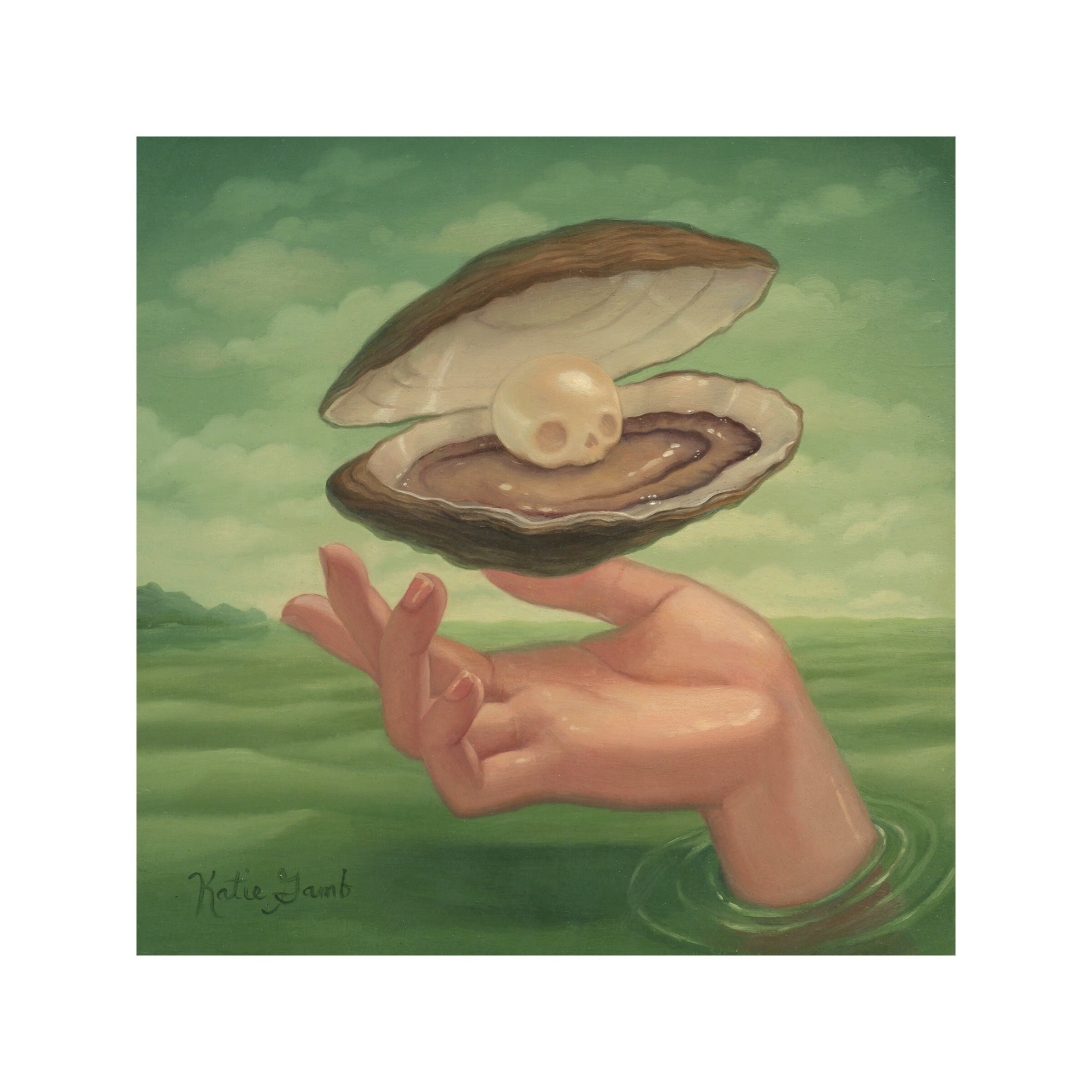 Oyster with Pearl Giclee Print - 8x8