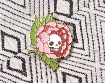 Flower Skull Enamel Pin