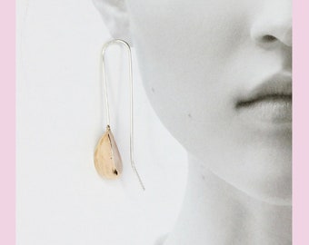 Earrings Beechnut in Silver and Brass