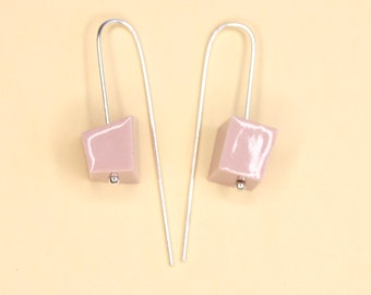 Earrings - Porcelain - soft pink