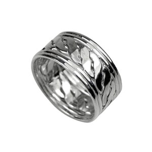 Anillo de banda celta, anillo de plata tejido, anillo trenzado, anillo de bodas, alianza trenzada, anillo de plata para hombre, regalo para él, regalo para su prometido